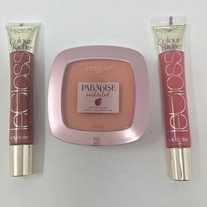 L'oreal 3 Piece LeGloss Lip Gloss Blush Lot A10